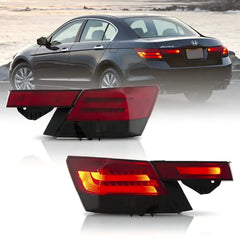 08-12 Honda Accord 8th Gen Inspire Sedan Vland LED Tail Lights with Amber Turn Signals