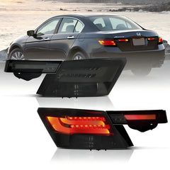 08-12 Honda Accord 8th Gen Inspire Sedan Vland LED Tail Lights with Amber Turn Signals
