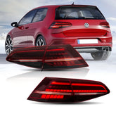 13-20 Volkswagen Golf MK7 MK7.5 Hatchback Vland LED Tail Lamp with Sequential Turn Signal