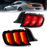 VLAND 2015-2023年 フォード マスタング S550 LEDテールライト 5パターン点灯 ウインカー機能付き Eマーク取得済み