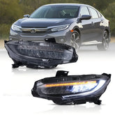 16-21 Honda Civic 10th generation (FC/FK) Vland LED reflection bowl headlight chrome