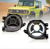 18-22 Suzuki Jimny 4th Gen(JB64W/JB74W) Vland LED Dual Beam Projector Headlight Black