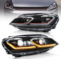 VLAND 2018-2021 VW Golf MK7.5用 フルLEDヘッドライト バルブ不要 Eマーク取得済み