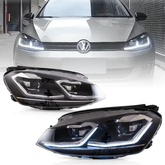 フォルクスワーゲン 2015-2017 Golf MK7 ハロゲンモデル用 VLAND フルLEDヘッドライト(欧州仕様:2013-2016年モデル)Eマーク認証付き