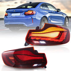 VLAND BMW 2シリーズ F22/F23・M2 F87(2014~2021年式)用 OLEDテールライト ダイナミック点灯機能付き GTSスタイル Eマーク認証取得
