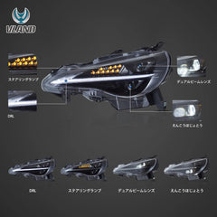 Vland 86 Headlight New Look High Performance Light for BRZ, FRS, FT86 12-21