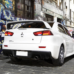 08-17三菱ランサー&EVO X Vland LEDテールライト シーケンシャルターンシグナル付