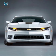 14-15 Chevrolet Camaro Vland Dual Beam Projector Headlights Black