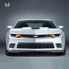 14-15 Chevrolet Camaro Vland RGB Dual Beam Projector Headlights Black