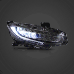 16-21 Honda Civic 10th generation (FC/FK) Vland LED reflection bowl headlight chrome