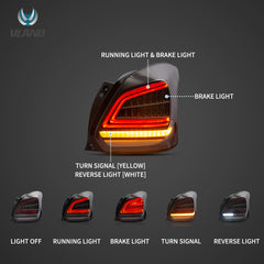 17-22 Suzuki Swift Sport 3th Gen (A2L414) Hatchback Vland LED Tail Lamp with Sequential Turn Signal