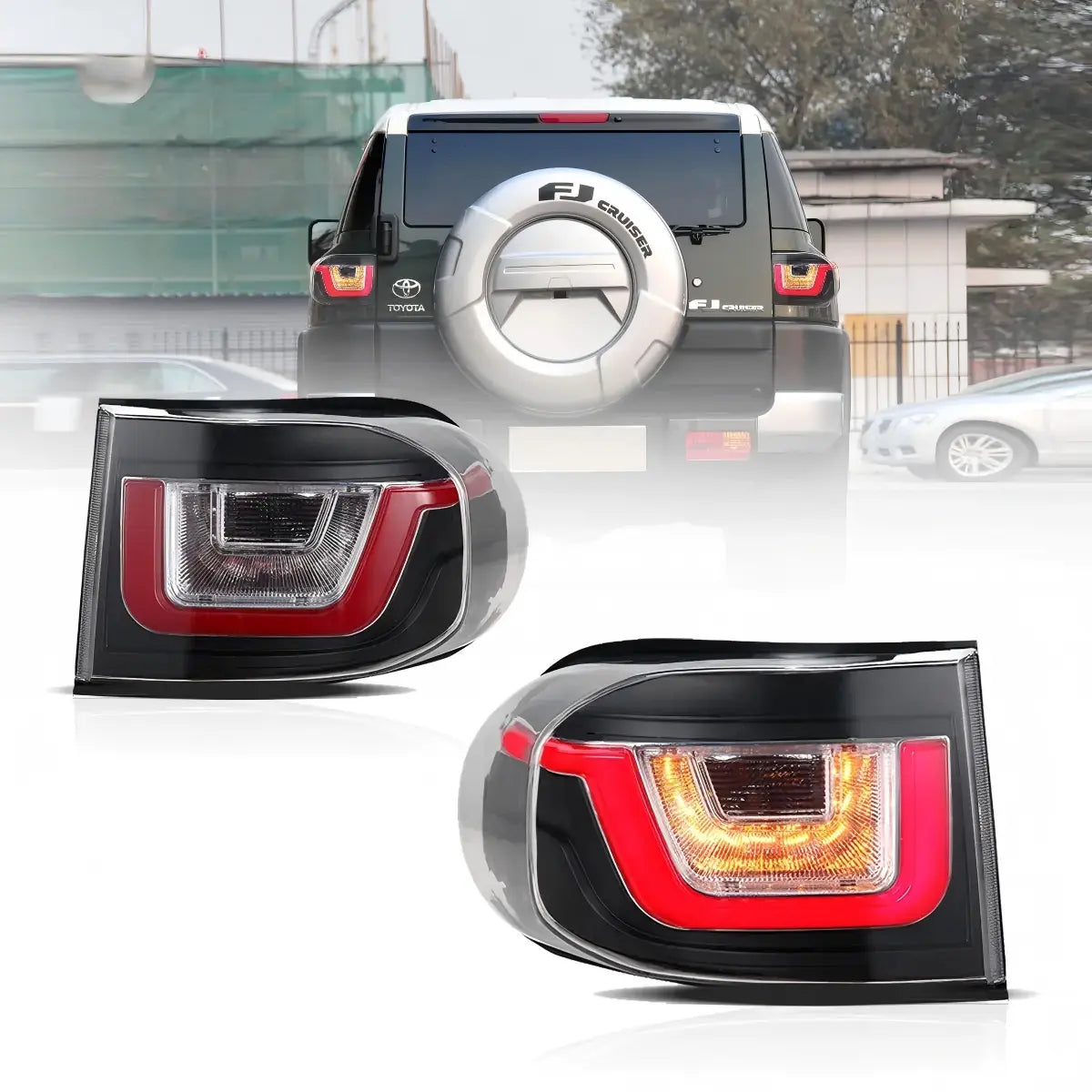06-15 Toyota FJ Cruiser (XJ10) Vland LED II Tail Light Clear