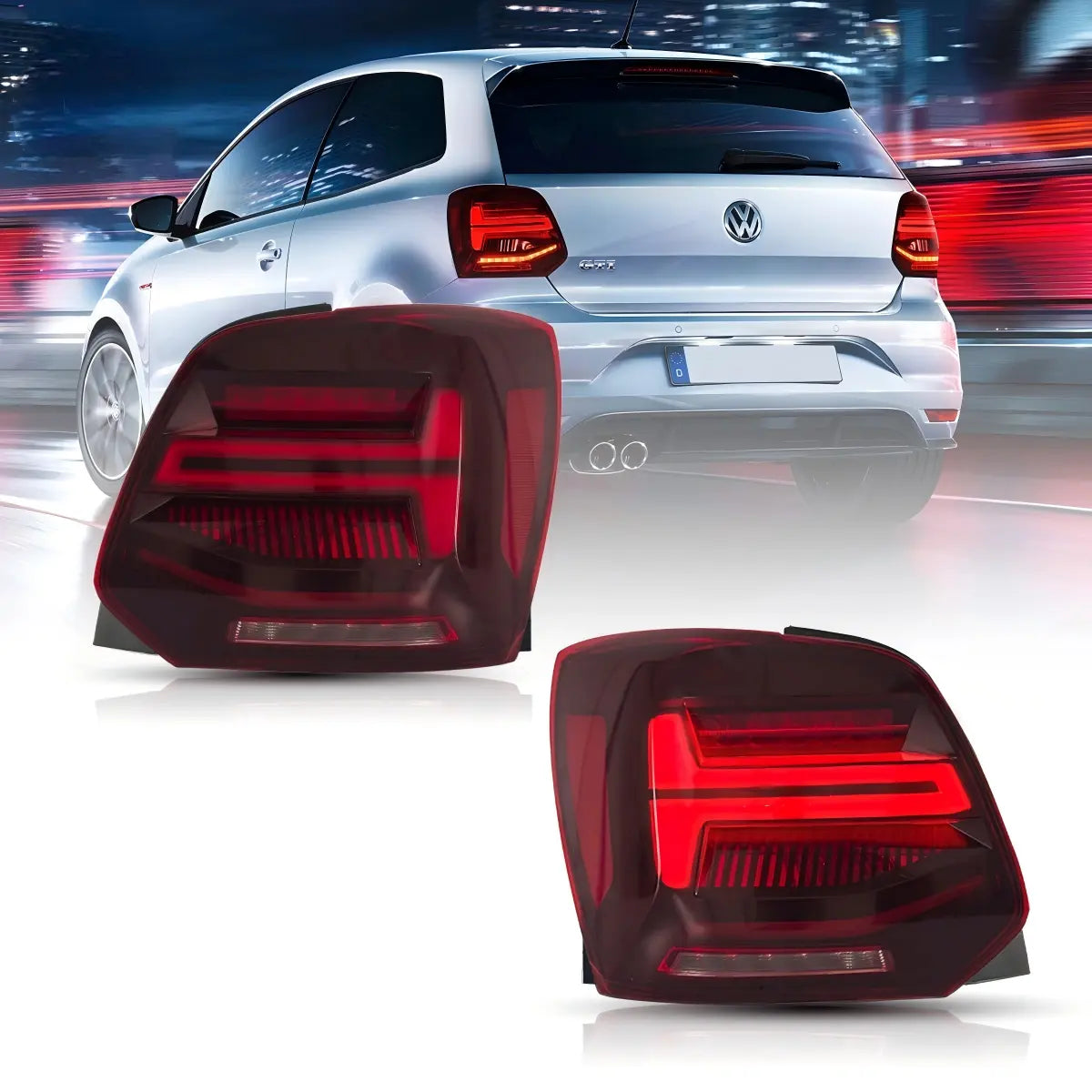 09-17 Volkswagen Polo 第5世代 (LWB/SWB) Vland LEDテールランプ（シーケンシャルターンシグナル付