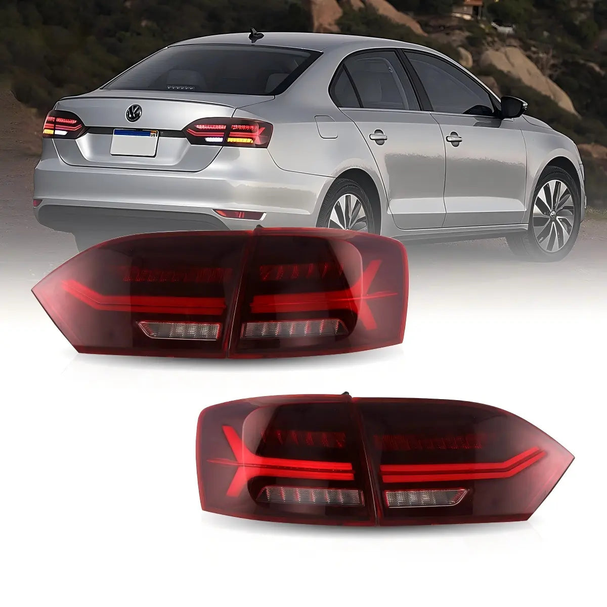 11-14 Volkswagen Jetta 第6世代 (A6) Vland LEDテールランプ（シーケンシャルターンシグナル付