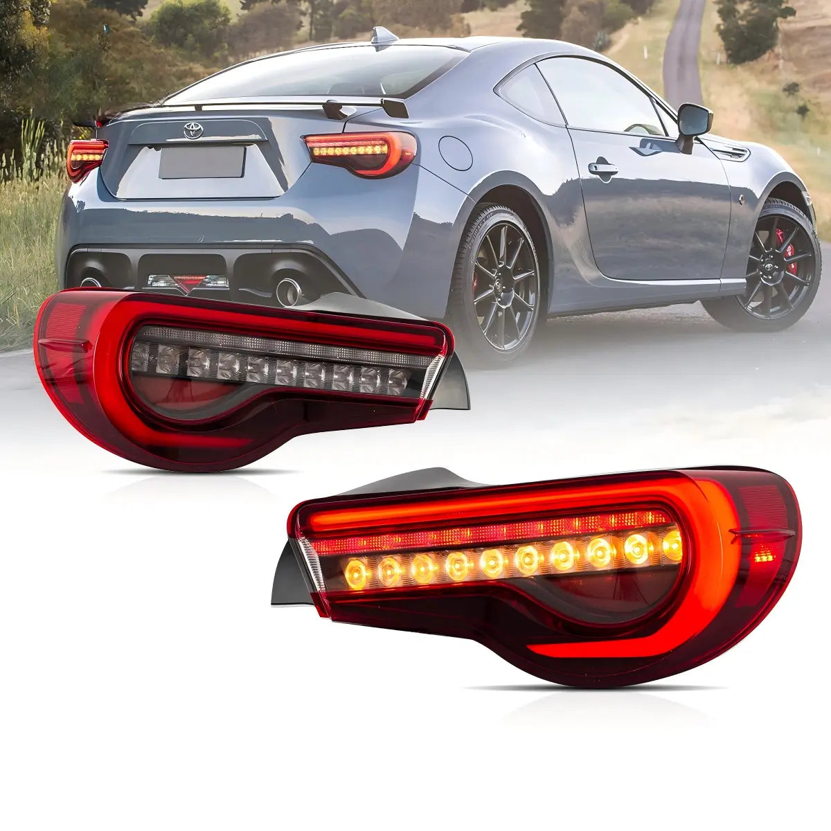 12-20 Toyota 86 GT86 13-20 Subaru BRZ 13-20 Scion FR-S Vland Full LED Tail Lamp with Sequential Turn Signal Turn