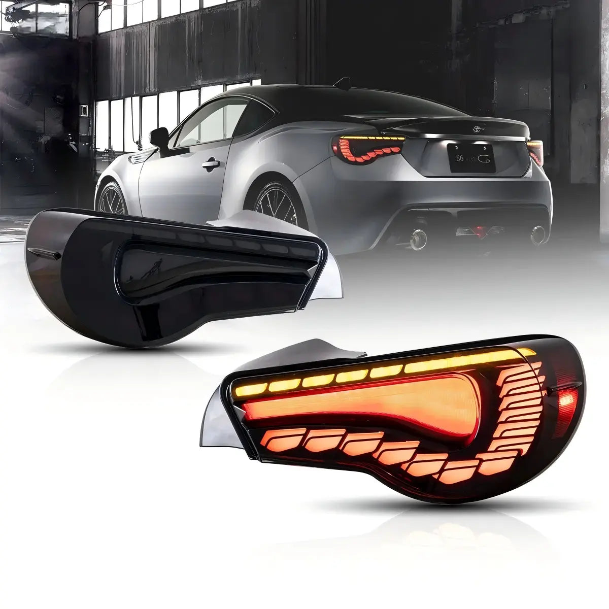 12-20 トヨタ 86 GT86 FT86 スバル BRZ サイオン FR-S Vland ダイナミックウェルカムLEDテールランプ