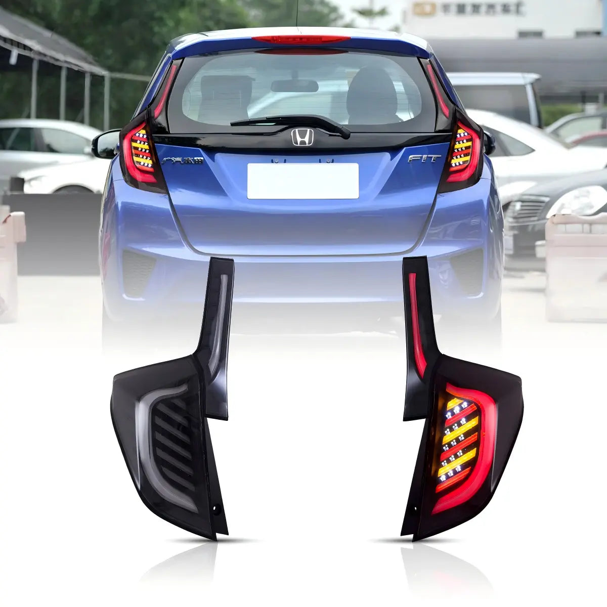 13-20 Honda Fit/Jazz 3rd generation (GK/GH/GP) Hatchback V Land II LED tail lamp (with amber turn signal smoke)