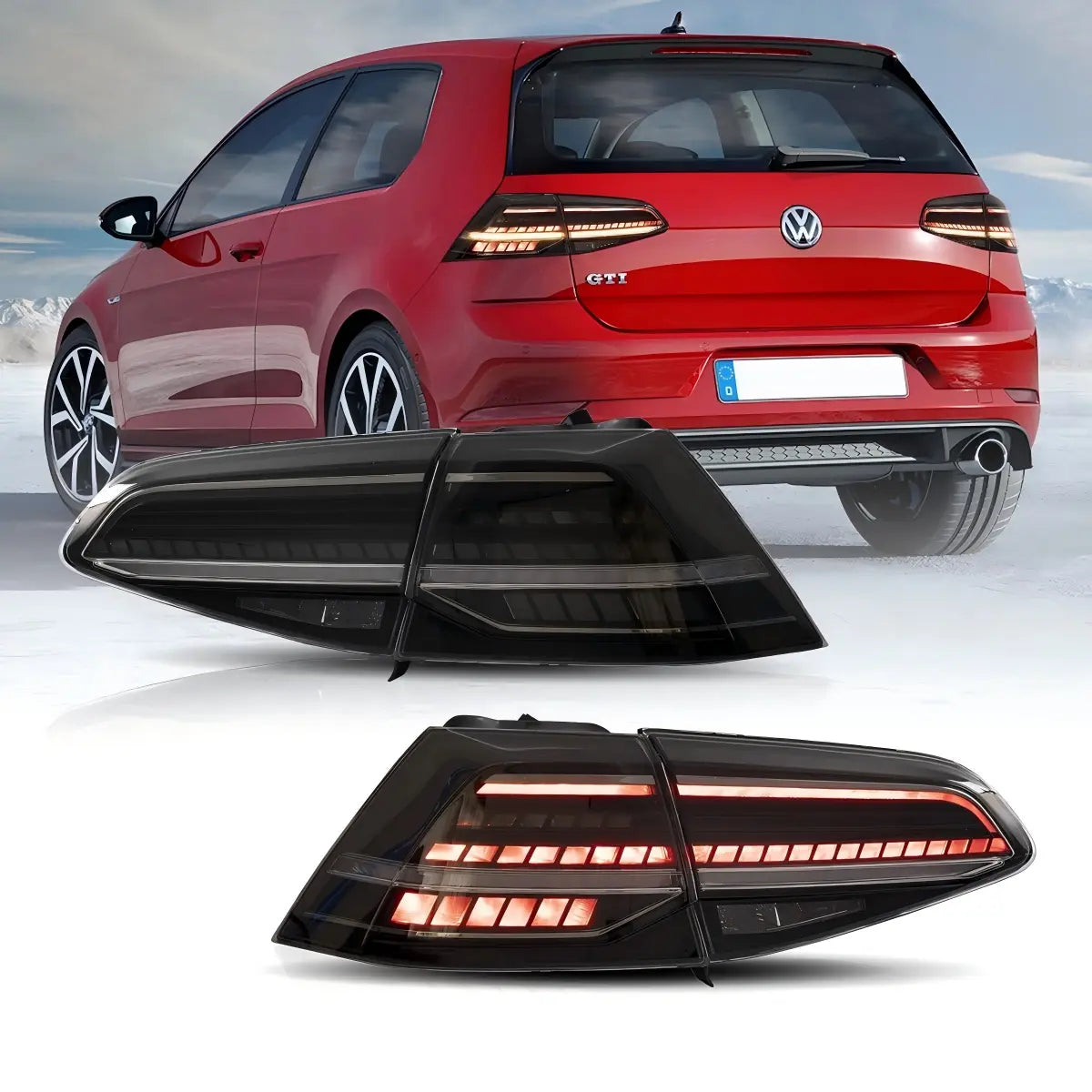 13-20 Volkswagen Golf MK7 MK7.5 Hatchback Vland LED Tail Lamp with Sequential Turn Signal