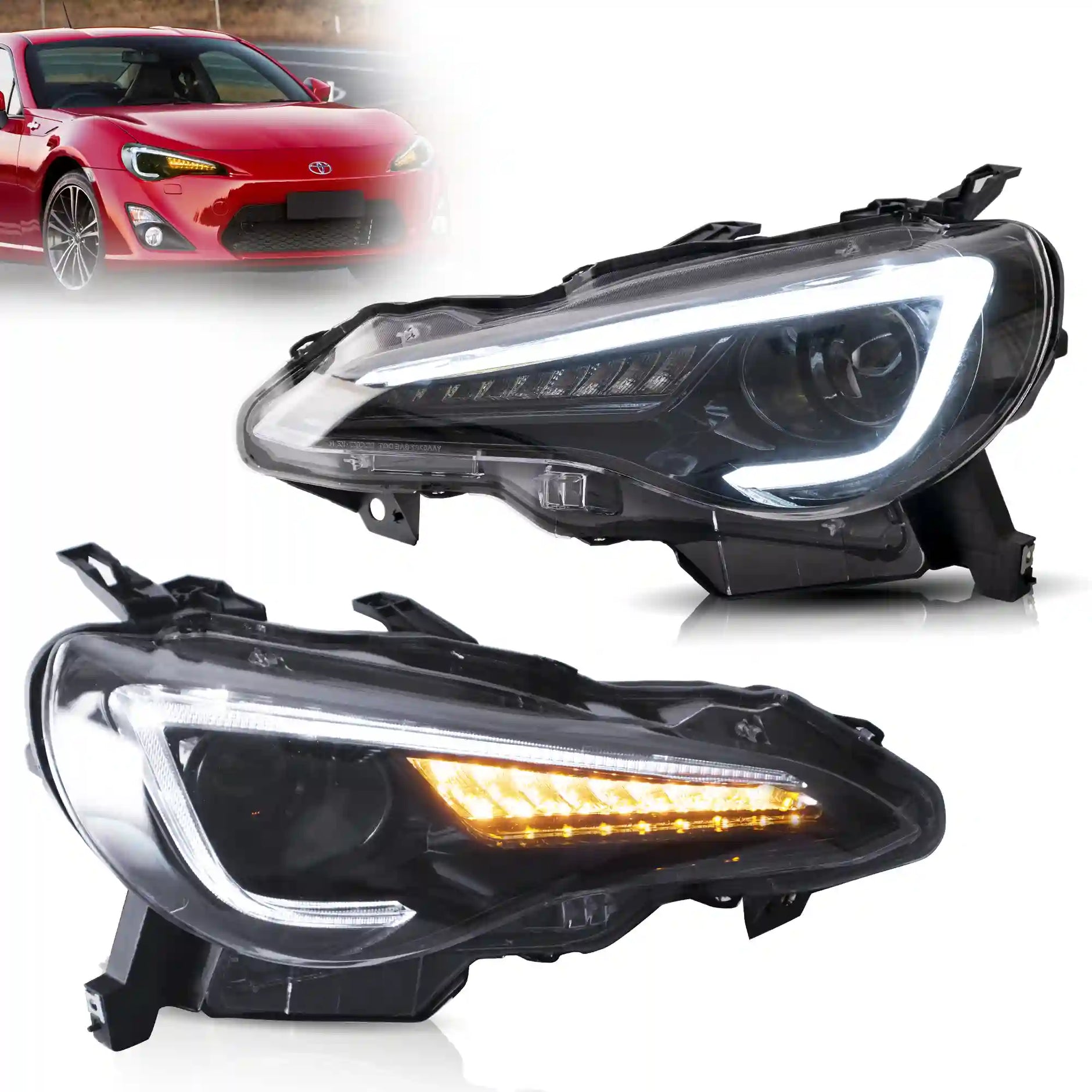 86 VLAND LEDテールライト レッド/クリア Amazon | VLAND トヨタ86 テールランプ BRZ ZN6 ZD6 流れる