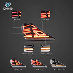 08-15 Toyota Alphard 2th Gen (AH20) Vland II LED Tail Light with Sequential Turn Signal