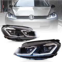 フォルクスワーゲン 2015-2017 Golf MK7 ハロゲンモデル用 VLAND フルLEDヘッドライト（欧州仕様：2013-2016年モデル）Eマーク認証付き