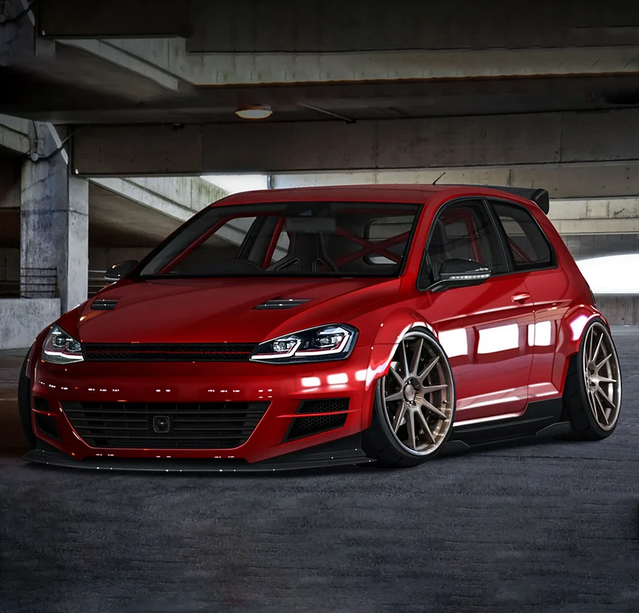 VLAND 2018-2021 VW Golf MK7.5用 フルLEDヘッドライト バルブ不要 Eマーク取得済み