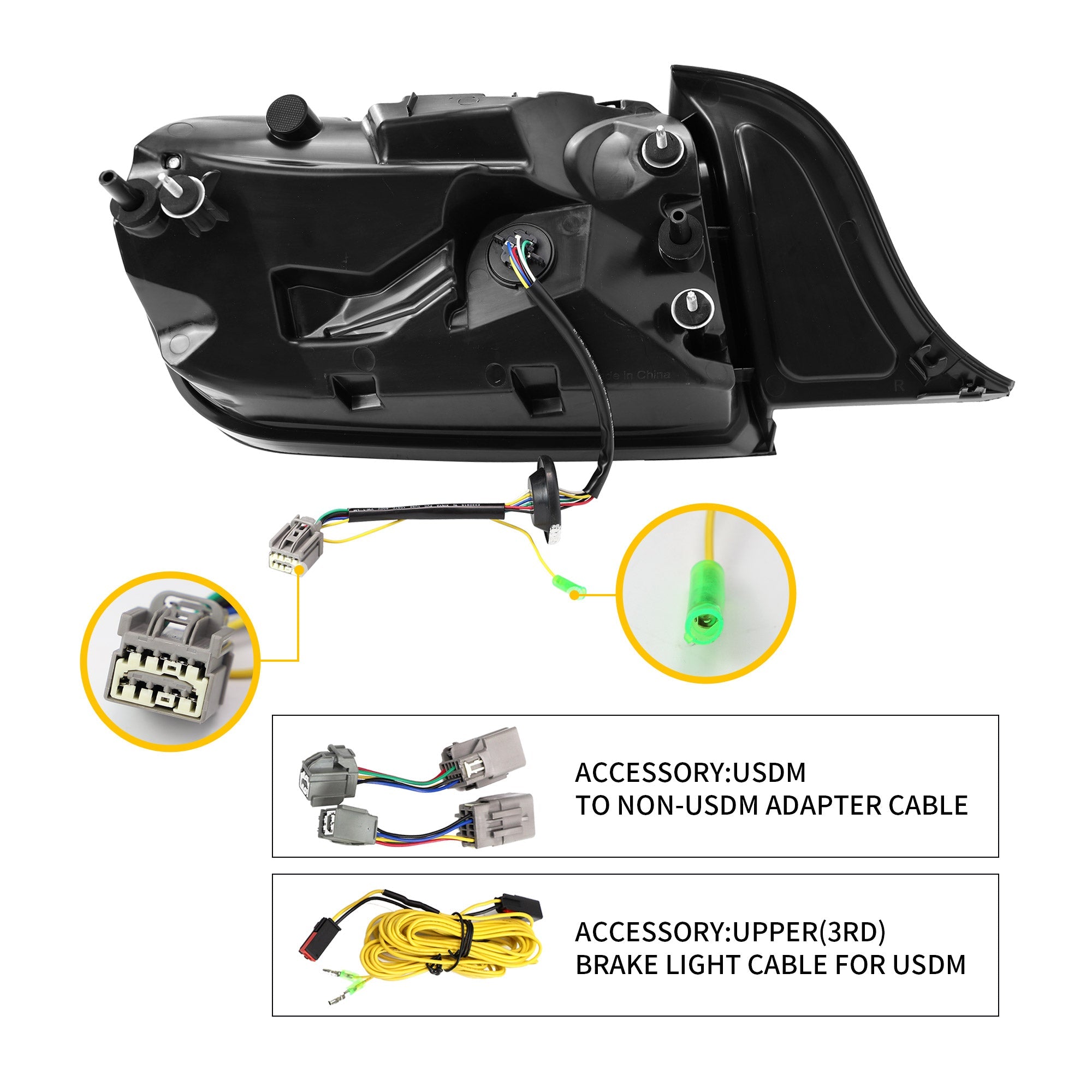 VLAND 2015-2023年 フォード マスタング S550 LEDテールライト 5パターン点灯 ウインカー機能付き Eマーク取得済み