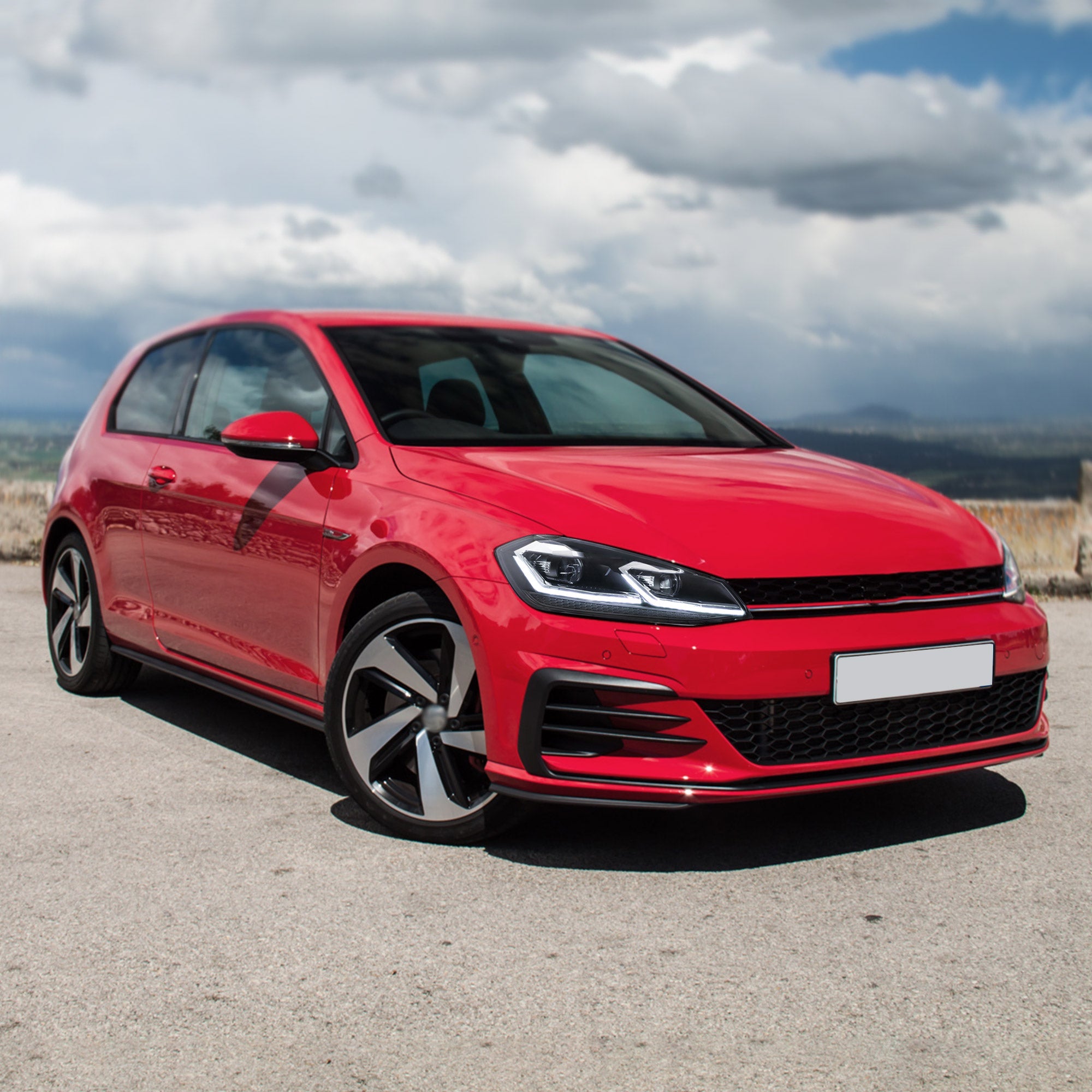VLAND 2018-2021 Golf MK7.5 ハロゲンモデル用ヘッドライト Eマーク認証付き