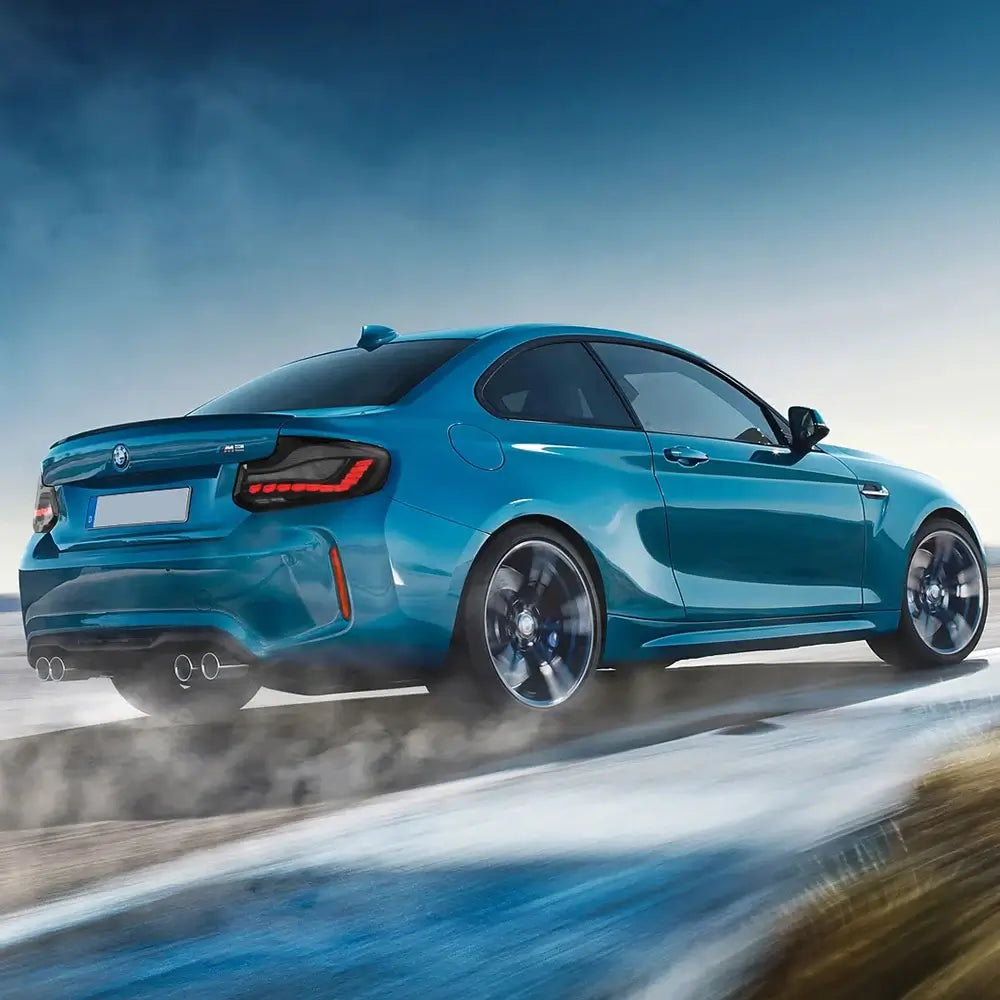 VLAND BMW 2シリーズ F22/F23・M2 F87（2014～2021年式）用 OLEDテールライト ダイナミック点灯機能付き GTSスタイル Eマーク認証取得