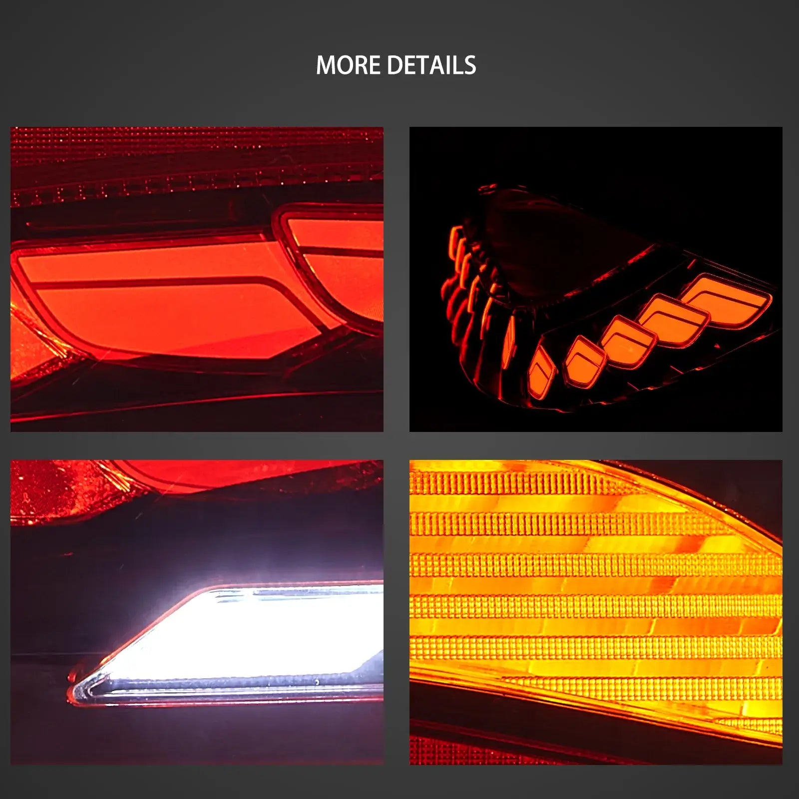VLAND BMW 2シリーズ F22/F23・M2 F87（2014～2021年式）用 OLEDテールライト ダイナミック点灯機能付き GTSスタイル Eマーク認証取得