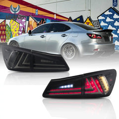 05-13 Lexus IS Series 2nd Generation (XE20) Vland LED Tail Lights with Amber Turn Signals
