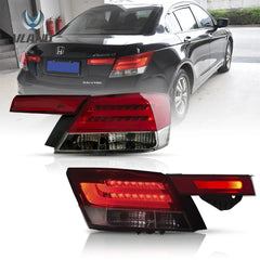 08-12 Honda Accord 8th Gen Inspire Sedan Vland LED Tail Lights with Amber Turn Signals
