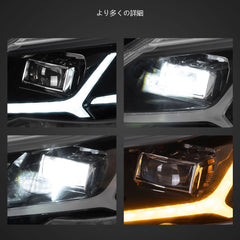 09-12 Toyota Reiz/Mark X 第2世代(X130) プリフェイスリフト Vland LEDプロジェクターヘッドライトブラック
