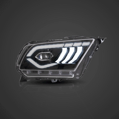 10-14 Ford Mustang 5th Generation Minor Changed Version Vland LED Dual Beam Projector Headlight Black