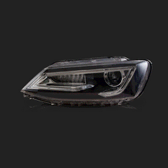 10-18 Volkswagen Jetta (A6) Vland Dual Beam Projector Headlights Black