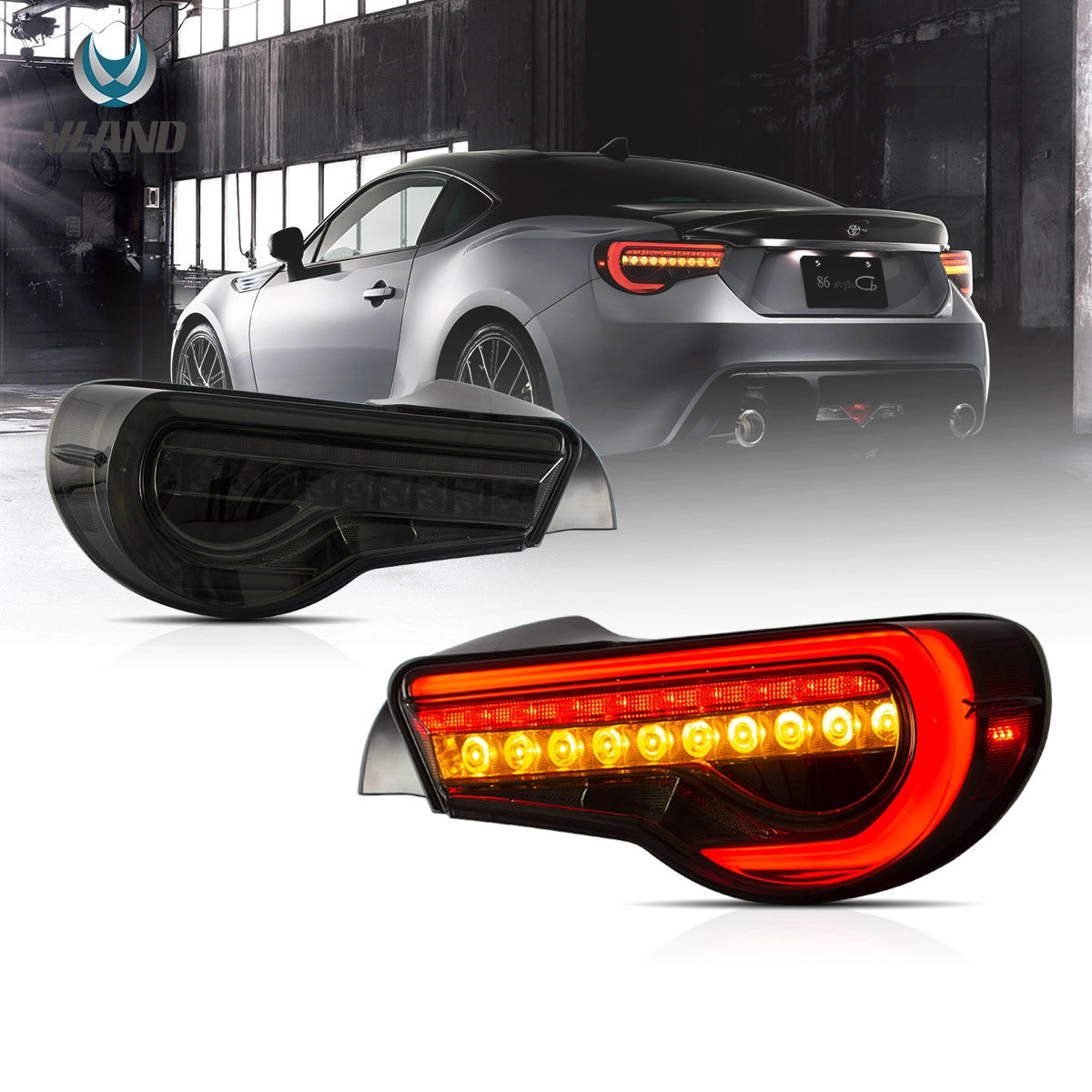 12-20 Toyota 86 GT86 13-20 Subaru BRZ 13-20 Scion FR-S Vland Full LED Tail Lamp with Sequential Turn Signal Turn