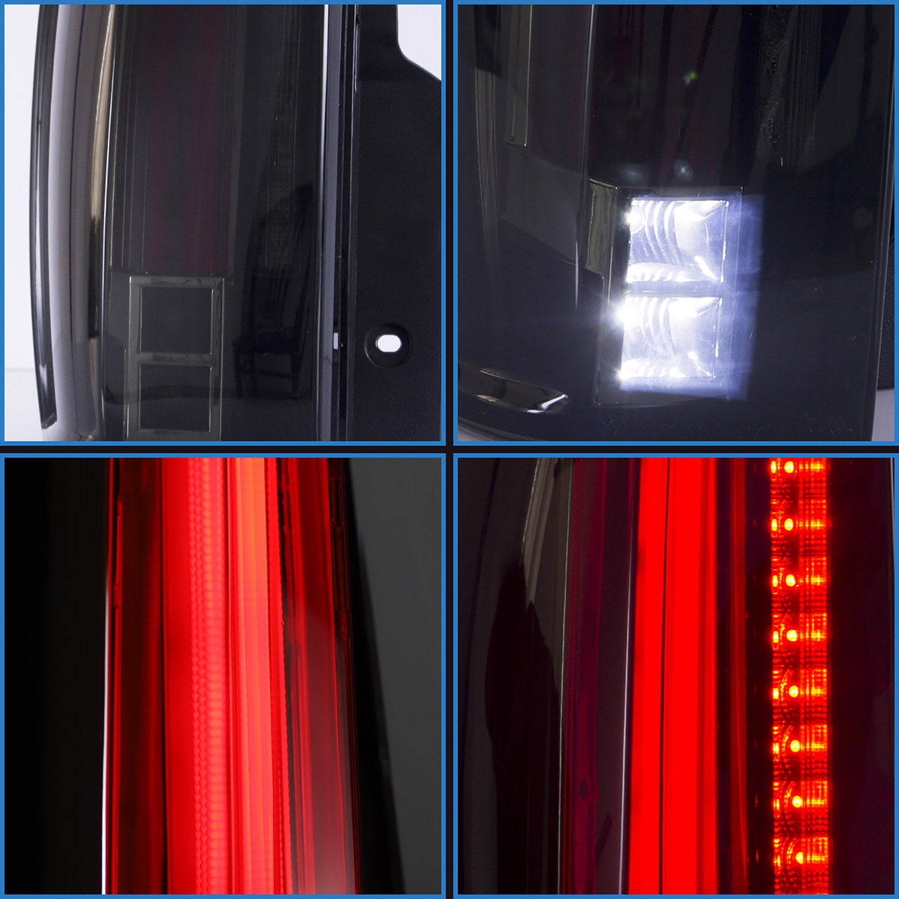 07-14 Cadillac Escalade 第 3 世代 (GMT900) Vland LED テールライト、シーケンシャル ウインカー付き