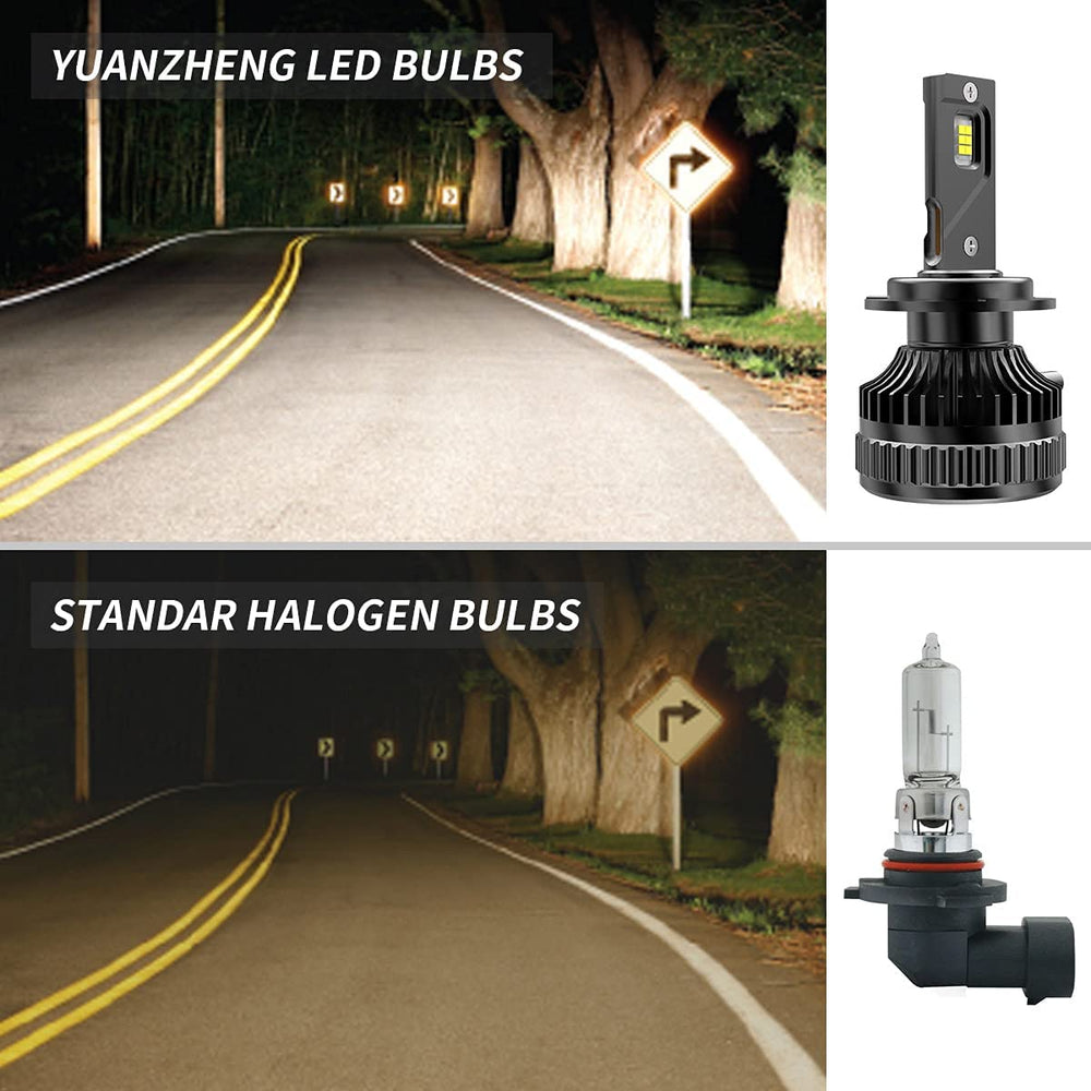 VLAND 2PCs D2S/H7/9005 LED Bulbs 6000K Fit for Headlights don't need Ballast BULBS 