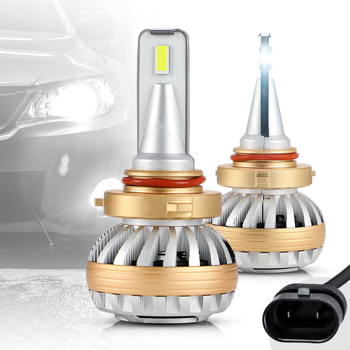 VLAND 2PCs D2S/H7/9005 LED Bulbs 6000K Fit for Headlights don't need Ballast BULBS 9005 
