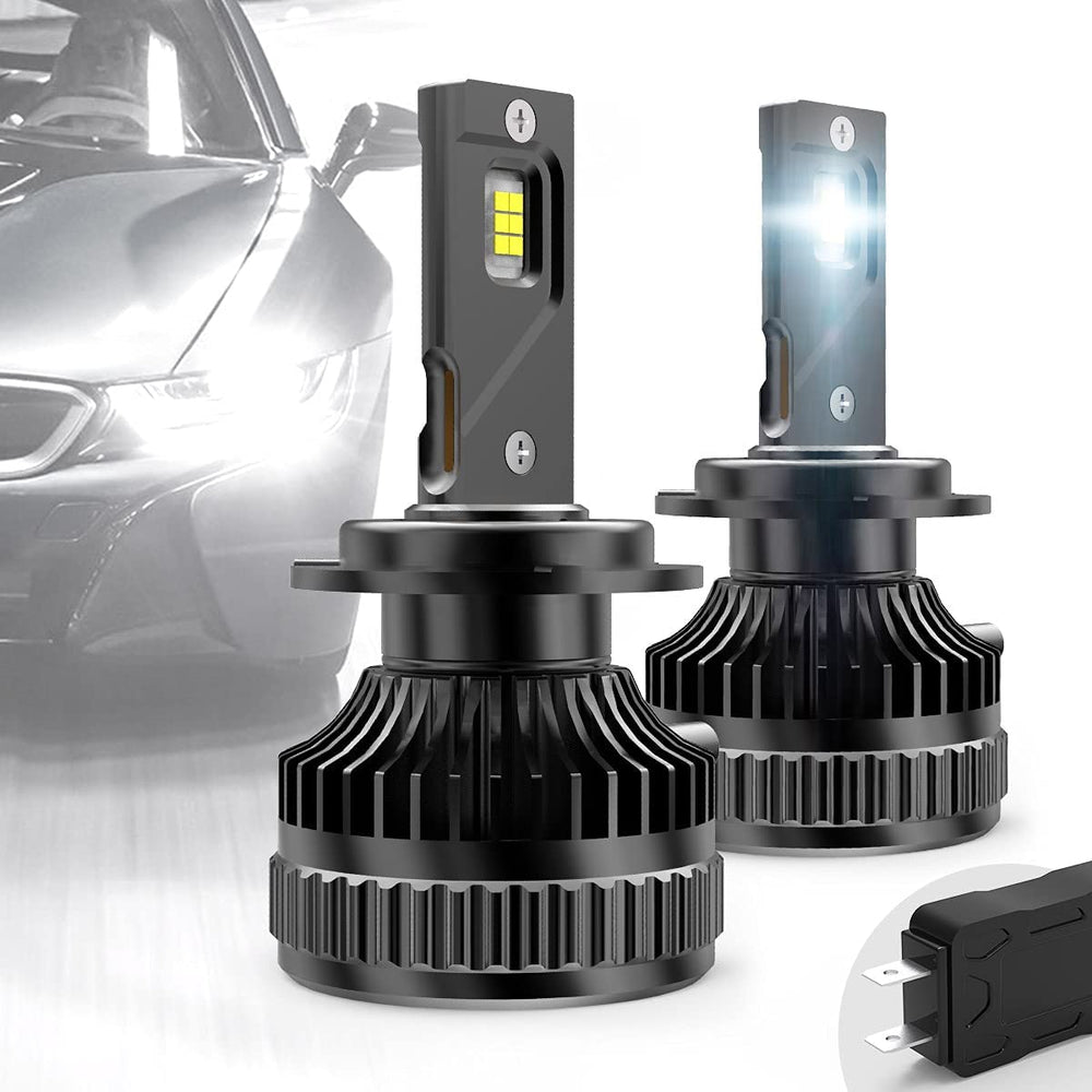 VLAND 2PCs D2S/H7/9005 LED Bulbs 6000K Fit for Headlights don't need Ballast BULBS D2S 